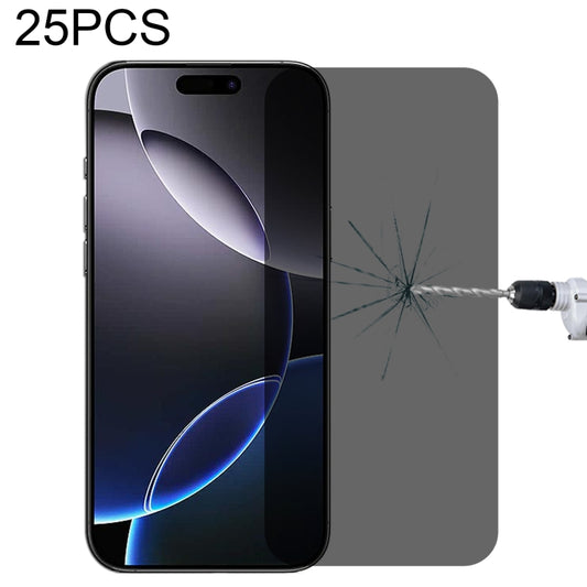 For iPhone 16 Pro Max 25pcs High Transparency Full Cover Anti-spy Tempered Glass Film - iPhone 16 Pro Max Tempered Glass by buy2fix | Online Shopping UK | buy2fix