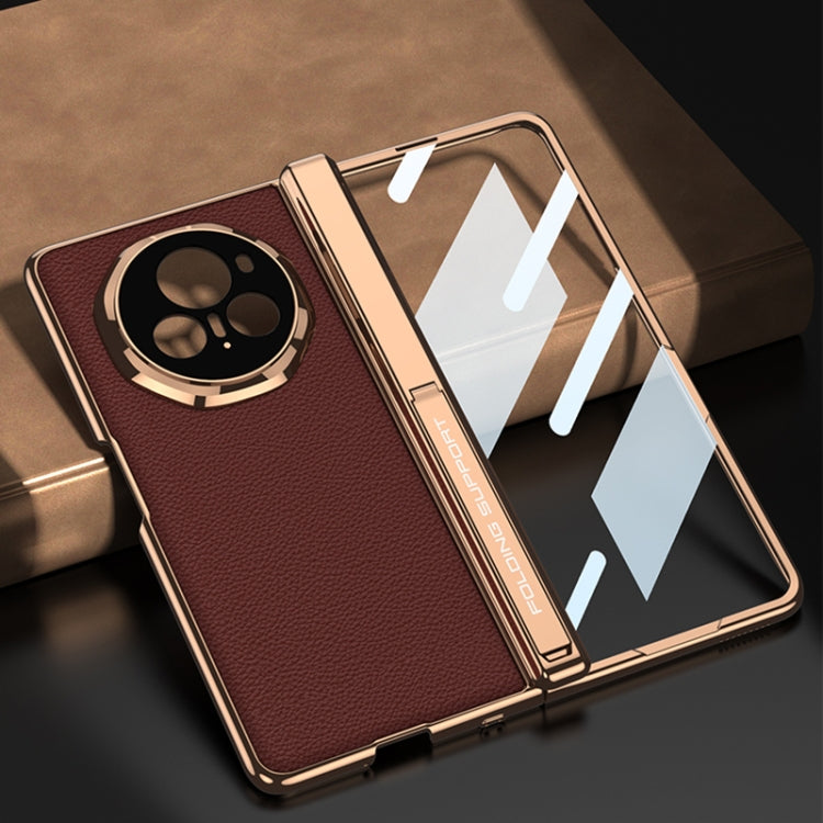 For Honor Magic V3 GKK Integrated Magnetic Fold Hinge Leather Shockproof Phone Case(Silver) - Honor Cases by GKK | Online Shopping UK | buy2fix