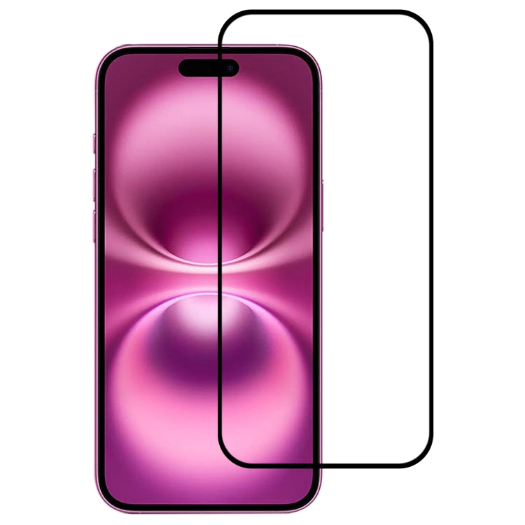 For iPhone 16 Plus Full Glue Screen Tempered Glass Film by buy2fix