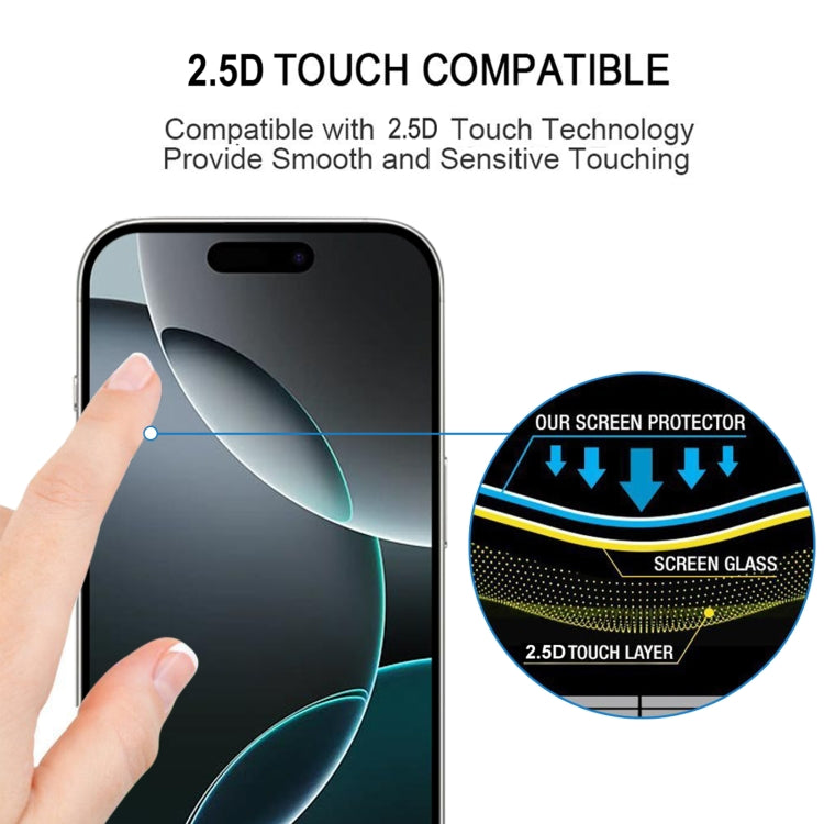 For iPhone 16 Pro Full Glue Screen Tempered Glass Film by buy2fix