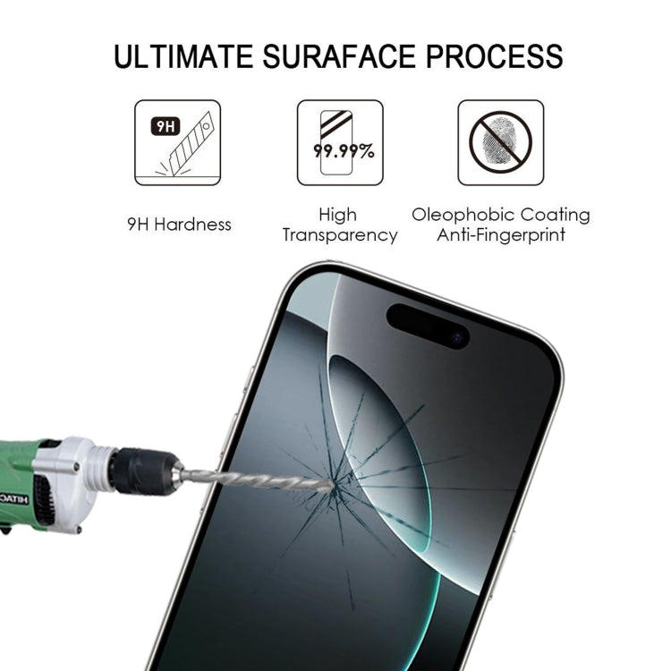For iPhone 16 Pro Full Glue Screen Tempered Glass Film by buy2fix