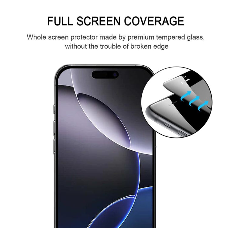 For iPhone 16 Pro Max Full Glue Screen Tempered Glass Film by buy2fix