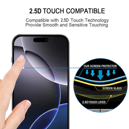 For iPhone 16 Pro Max Full Glue Screen Tempered Glass Film by buy2fix