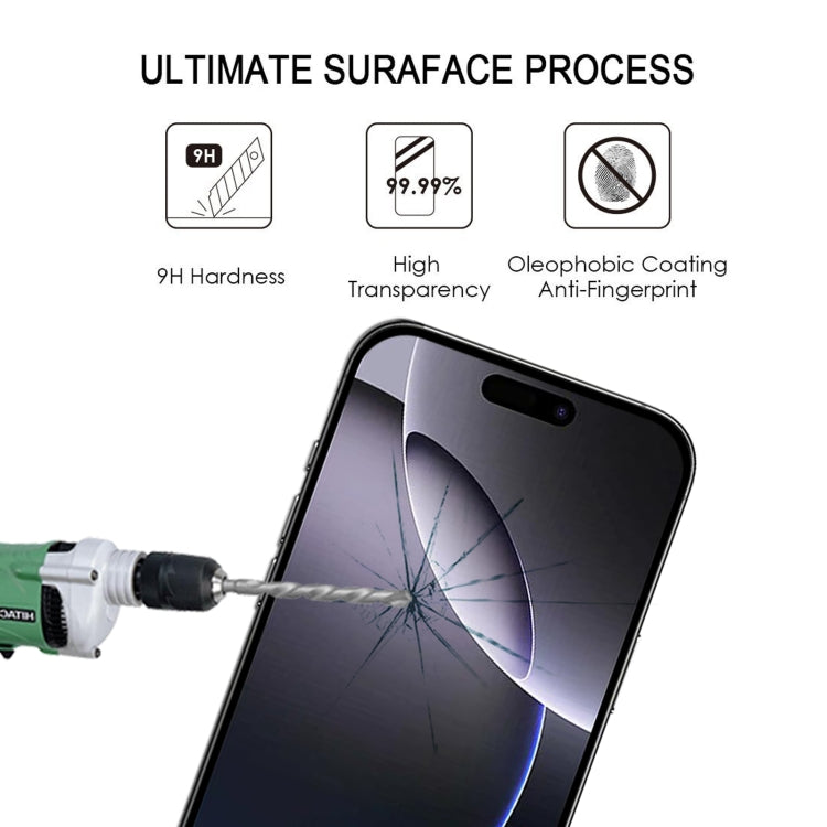 For iPhone 16 Pro Max Full Glue Screen Tempered Glass Film by buy2fix