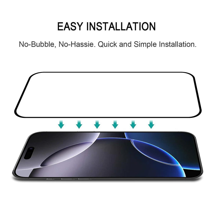 For iPhone 16 Pro Max Full Glue Screen Tempered Glass Film by buy2fix