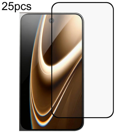 For iPhone Duo Outer Screen 25pcs Full Glue Screen Tempered Glass Film