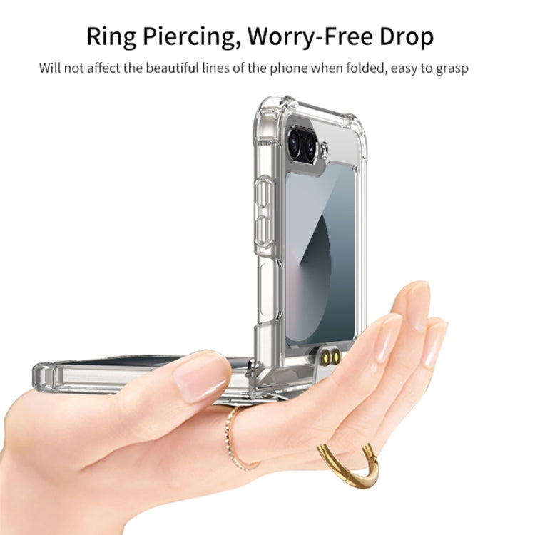 For Samsung Galaxy Z Flip6 / Flip7 FE GKK Airbag Protective Phone Case with Ring & Pen(Purple) - Galaxy Z Flip6 5G Cases by GKK | Online Shopping UK | buy2fix