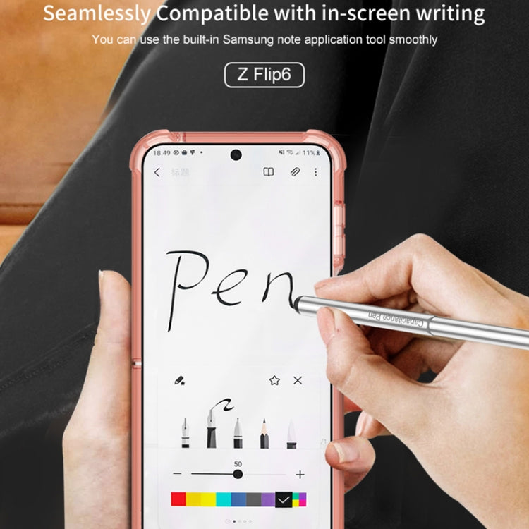 For Samsung Galaxy Z Flip6 / Flip7 FE GKK Airbag Protective Phone Case with Ring & Pen(Black) - Galaxy Z Flip6 5G Cases by GKK | Online Shopping UK | buy2fix