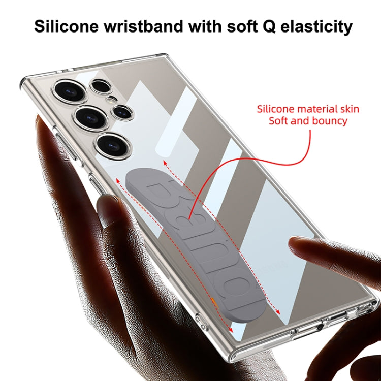For Samsung Galaxy S24 Ultra 5G GKK Space Silicone Wristband Phone Case(Black) - Galaxy S24 Ultra 5G Cases by GKK | Online Shopping UK | buy2fix