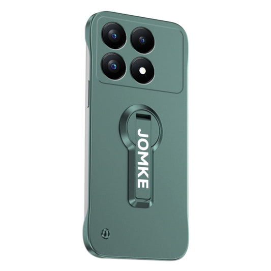 For Redmi K70 Baking Varnish 360 Rotate Holder No Frame PC Phone Case(Green) - Xiaomi Cases by buy2fix | Online Shopping UK | buy2fix