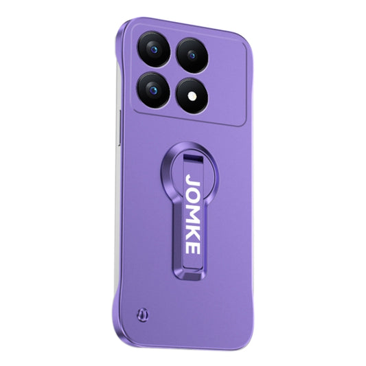 For Redmi K70 Baking Varnish 360 Rotate Holder No Frame PC Phone Case(Purple) - Xiaomi Cases by buy2fix | Online Shopping UK | buy2fix