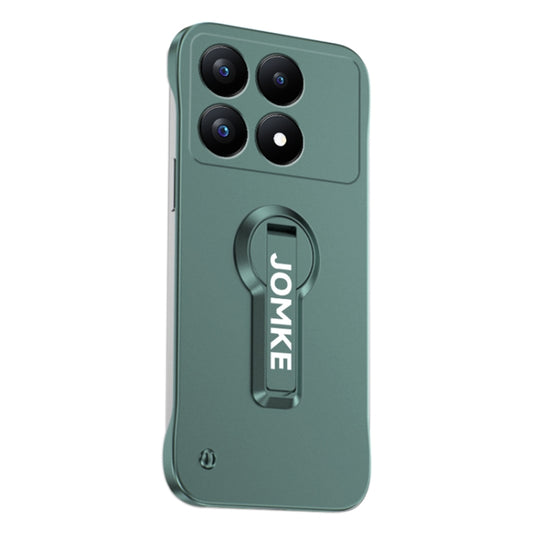For Redmi K70 Pro Baking Varnish 360 Rotate Holder No Frame PC Phone Case(Green) - Xiaomi Cases by buy2fix | Online Shopping UK | buy2fix