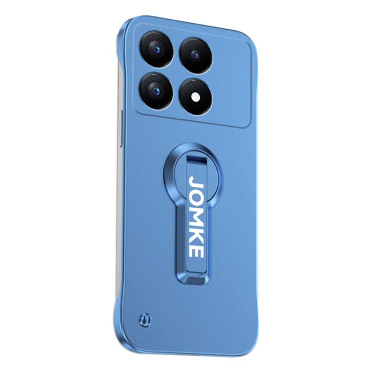 For Redmi K70 Pro Baking Varnish 360 Rotate Holder No Frame PC Phone Case(Blue) - Xiaomi Cases by buy2fix | Online Shopping UK | buy2fix