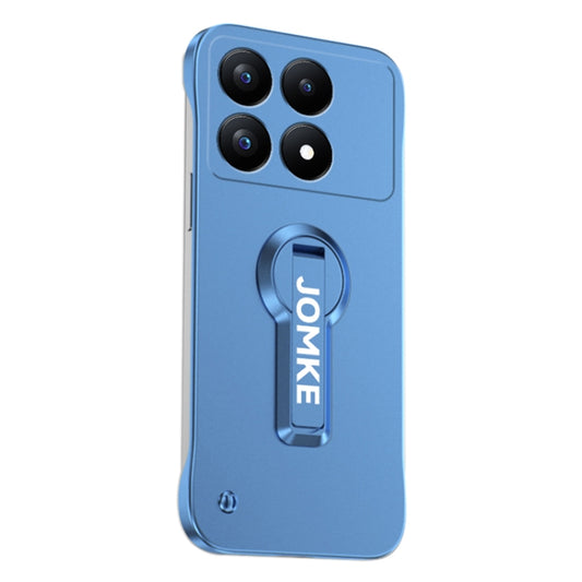 For Redmi K70 Pro Baking Varnish 360 Rotate Holder No Frame PC Phone Case(Blue) - Xiaomi Cases by buy2fix | Online Shopping UK | buy2fix