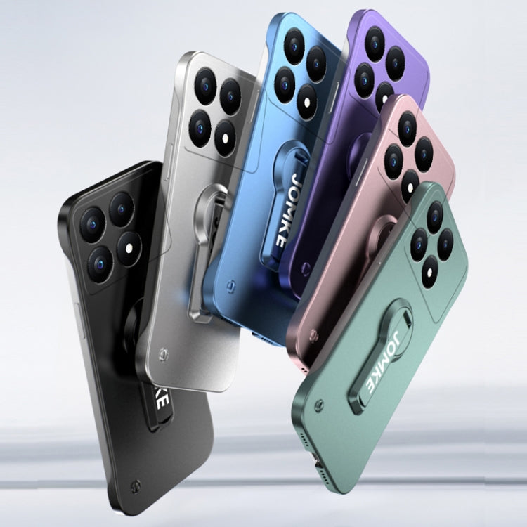 For Redmi K70 Pro Baking Varnish 360 Rotate Holder No Frame PC Phone Case(Blue) - Xiaomi Cases by buy2fix | Online Shopping UK | buy2fix