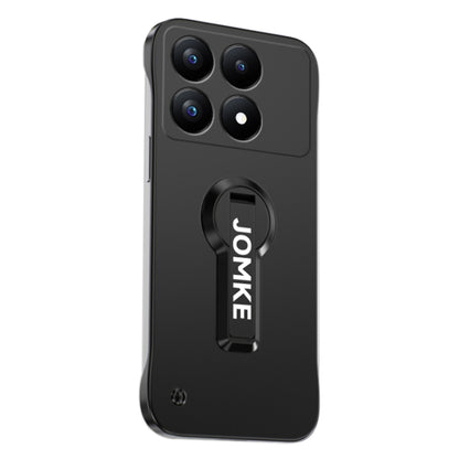 For Redmi K70 Pro Baking Varnish 360 Rotate Holder No Frame PC Phone Case(Black) - Xiaomi Cases by buy2fix | Online Shopping UK | buy2fix