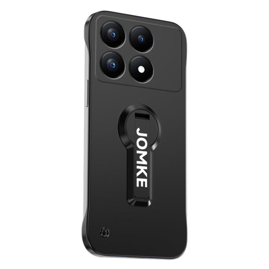 For Redmi K70 Pro Baking Varnish 360 Rotate Holder No Frame PC Phone Case(Black) - Xiaomi Cases by buy2fix | Online Shopping UK | buy2fix