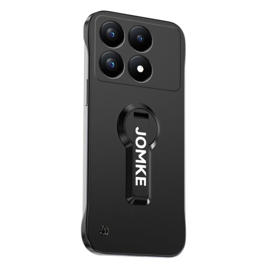For Redmi K70 Pro Baking Varnish 360 Rotate Holder No Frame PC Phone Case(Black)