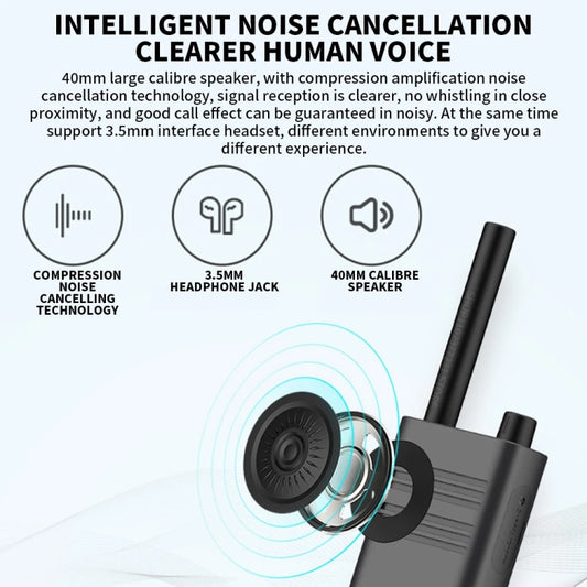 Original Xiaomi Walkie Talkie Lite(Black) - Handheld Walkie Talkie by Xiaomi | Online Shopping UK | buy2fix