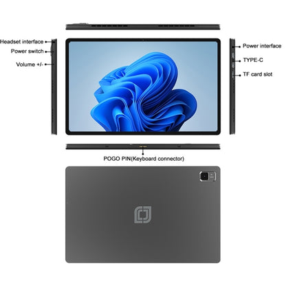 Jumper EZpad V12 Pro Tablet PC, 12GB+512GB, No Keyboard, 12 inch Windows 11 Home OS Intel Twin Lake N150 Quad Core(EU Plug) by jumper