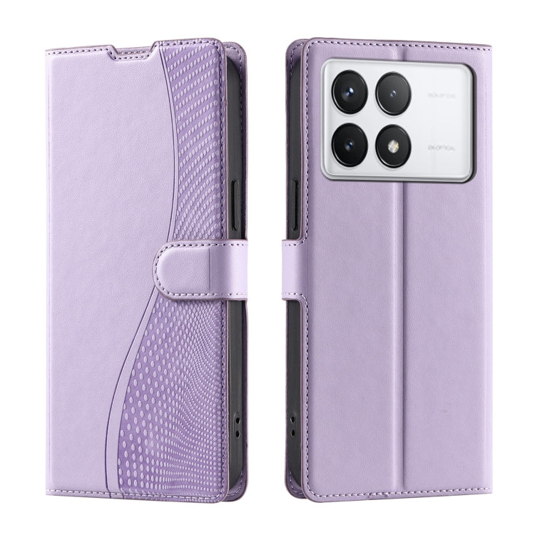 For Redmi K70 Voltage Ultra-thin Dot Leather Phone Case(Purple) by buy2fix