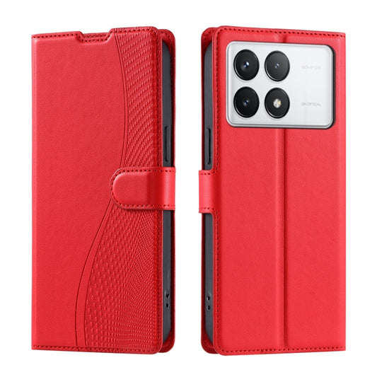 For Redmi K70 Voltage Ultra-thin Dot Leather Phone Case(Red) - Xiaomi Cases by buy2fix | Online Shopping UK | buy2fix