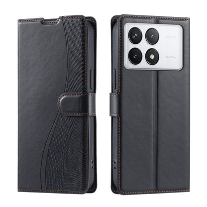 For Redmi K70 Voltage Ultra-thin Dot Leather Phone Case(Black) - Xiaomi Cases by buy2fix | Online Shopping UK | buy2fix