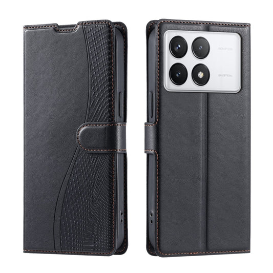 For Redmi K70 Voltage Ultra-thin Dot Leather Phone Case(Black) - Xiaomi Cases by buy2fix | Online Shopping UK | buy2fix