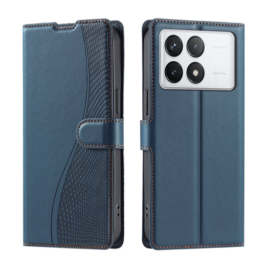 For Redmi K70 Voltage Ultra-thin Dot Leather Phone Case(Blue) - Xiaomi Cases by buy2fix | Online Shopping UK | buy2fix