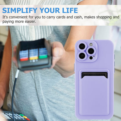 For iPhone 16 Pro Skin Feel Card Contrast Color Button TPU Phone Case(Purple) by buy2fix