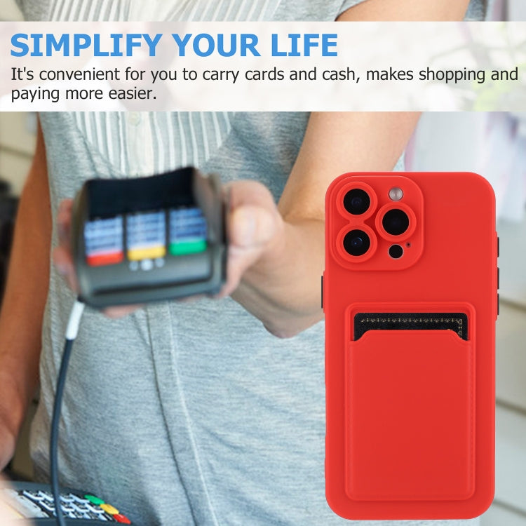 For iPhone 16 Pro Skin Feel Card Contrast Color Button TPU Phone Case(Red) by buy2fix