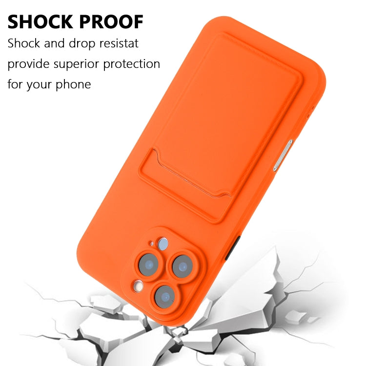 For iPhone 16 Pro Max Skin Feel Card Contrast Color Button TPU Phone Case(Orange) by buy2fix