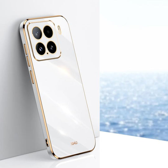 For Xiaomi 15 XINLI Straight Edge 6D Electroplate TPU Phone Case(White)