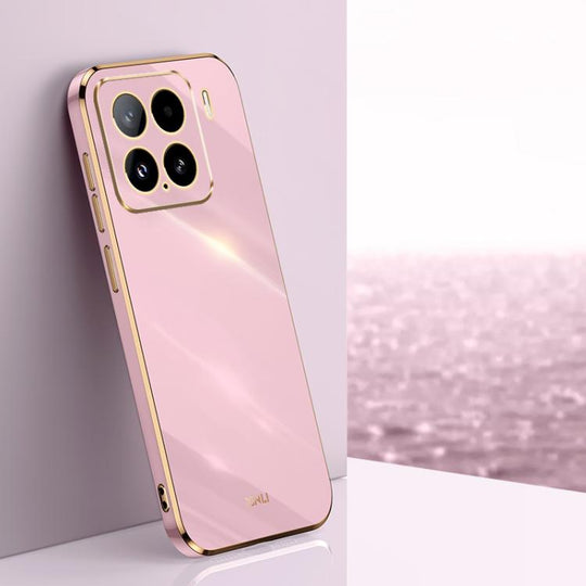 For Xiaomi 15 XINLI Straight Edge 6D Electroplate TPU Phone Case(Cherry Purple)