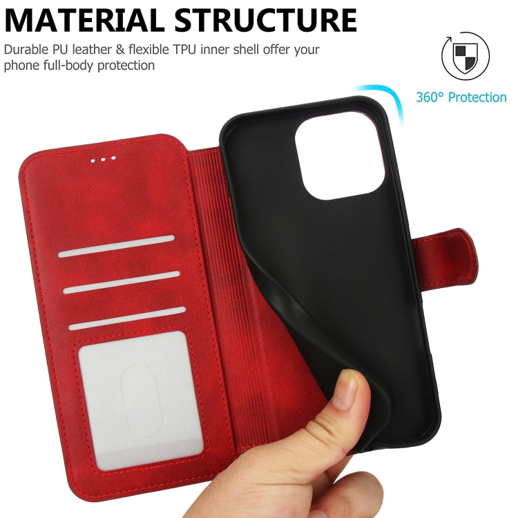 For iPhone 16 Pro Max Shockproof PU + TPU Leather Phone Case(Red) by buy2fix