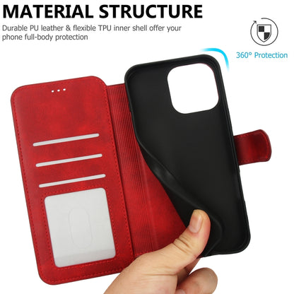 For iPhone 16 Pro Max Shockproof PU + TPU Leather Phone Case(Red) by buy2fix