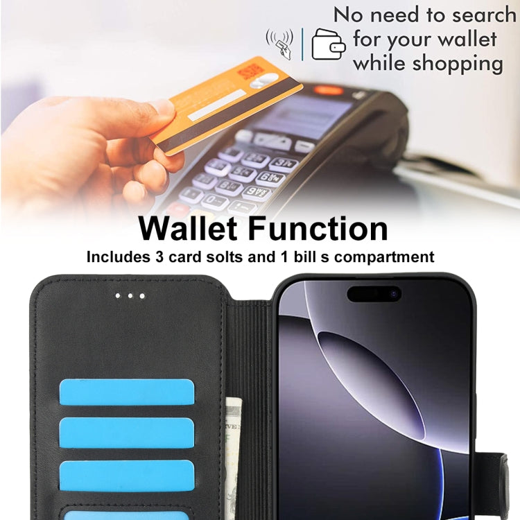 For iPhone 16 Pro Shockproof PU + TPU Leather Phone Case(Black) by buy2fix