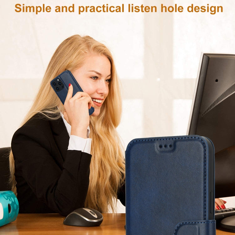 For iPhone 16 Pro Shockproof PU + TPU Leather Phone Case(Blue) by buy2fix