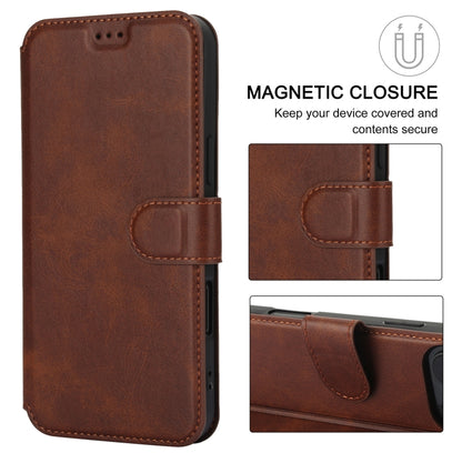 For iPhone 16 Pro Shockproof PU + TPU Leather Phone Case(Brown) by buy2fix