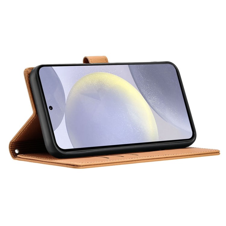 For Samsung Galaxy S25+ 5G Cartoon Elephant Embossed Leather Phone Case(Yellow) by buy2fix