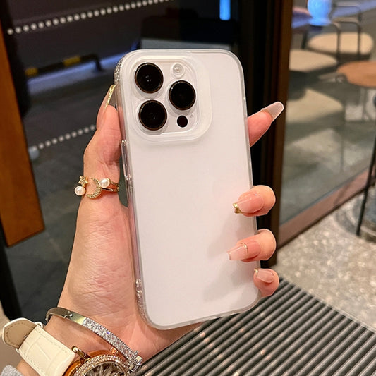 For iPhone 16 Pro Max Frosted Shockproof TPU Phone Case(Transparent) by buy2fix