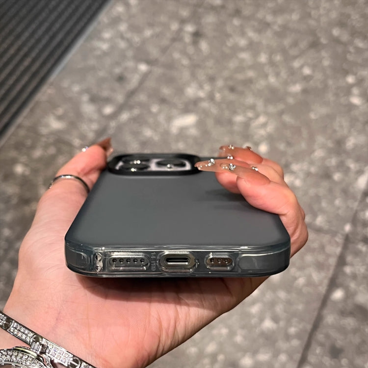 For iPhone 16 Pro Max Frosted Shockproof TPU Phone Case(Transparent) by buy2fix