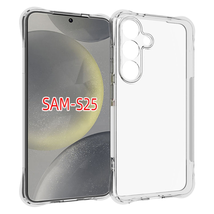 For Samsung Galaxy S25 5G Shockproof Non-slip Thickening TPU Phone Case(Transparent) by buy2fix