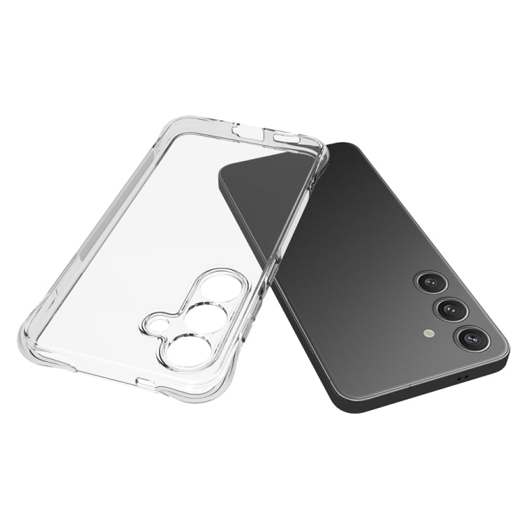 For Samsung Galaxy S25 5G Shockproof Non-slip Thickening TPU Phone Case(Transparent) by buy2fix