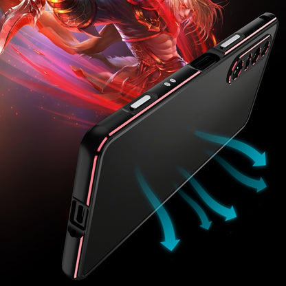 For Sony Xperia 1 VI Aurora Series Lens Protector + Metal Frame Protective Phone Case(Silver) - Google Cases by buy2fix | Online Shopping UK | buy2fix