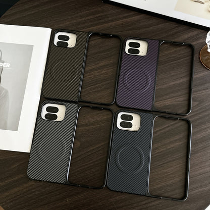 For Google Pixel 9 Pro Fold Carbon Fiber Leather MagSafe PC Phone Case(Silver) by buy2fix