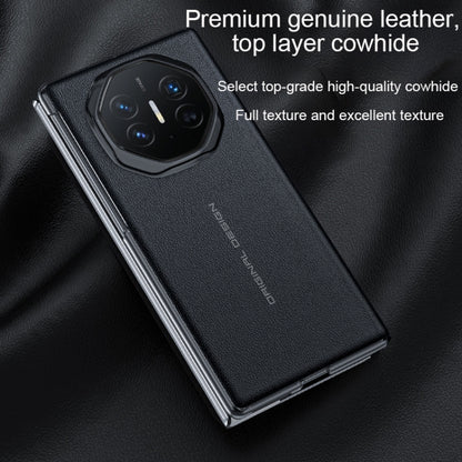 For Huawei Mate XT Ultimate Smart Side View Window Genuine Leather Phone Case(Dark Red) - Huawei Cases by buy2fix | Online Shopping UK | buy2fix