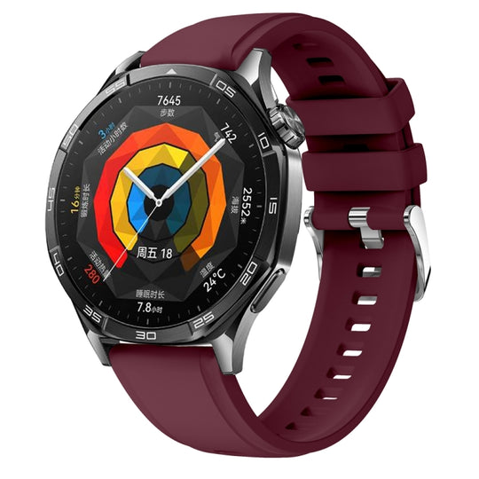 For Huawei Watch GT 5 46mm Official 22mm Silicone Watch Band(Wine Red)