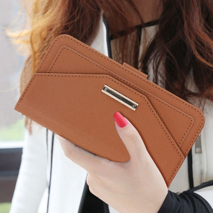 For iPhone 16 Pro Max Cross Texture Crossbody Lanyard Leather Phone Case(Brown) by buy2fix