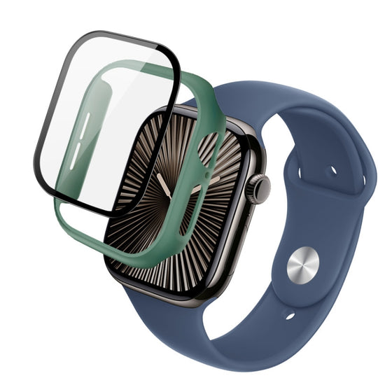 For Apple Watch Series 10/11 42mm imak Integrated Watch Case with Film(Green)